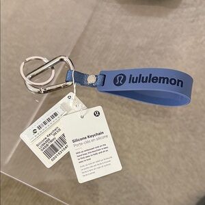 NEW Lululemon Blue Silicone Wristband Keychain